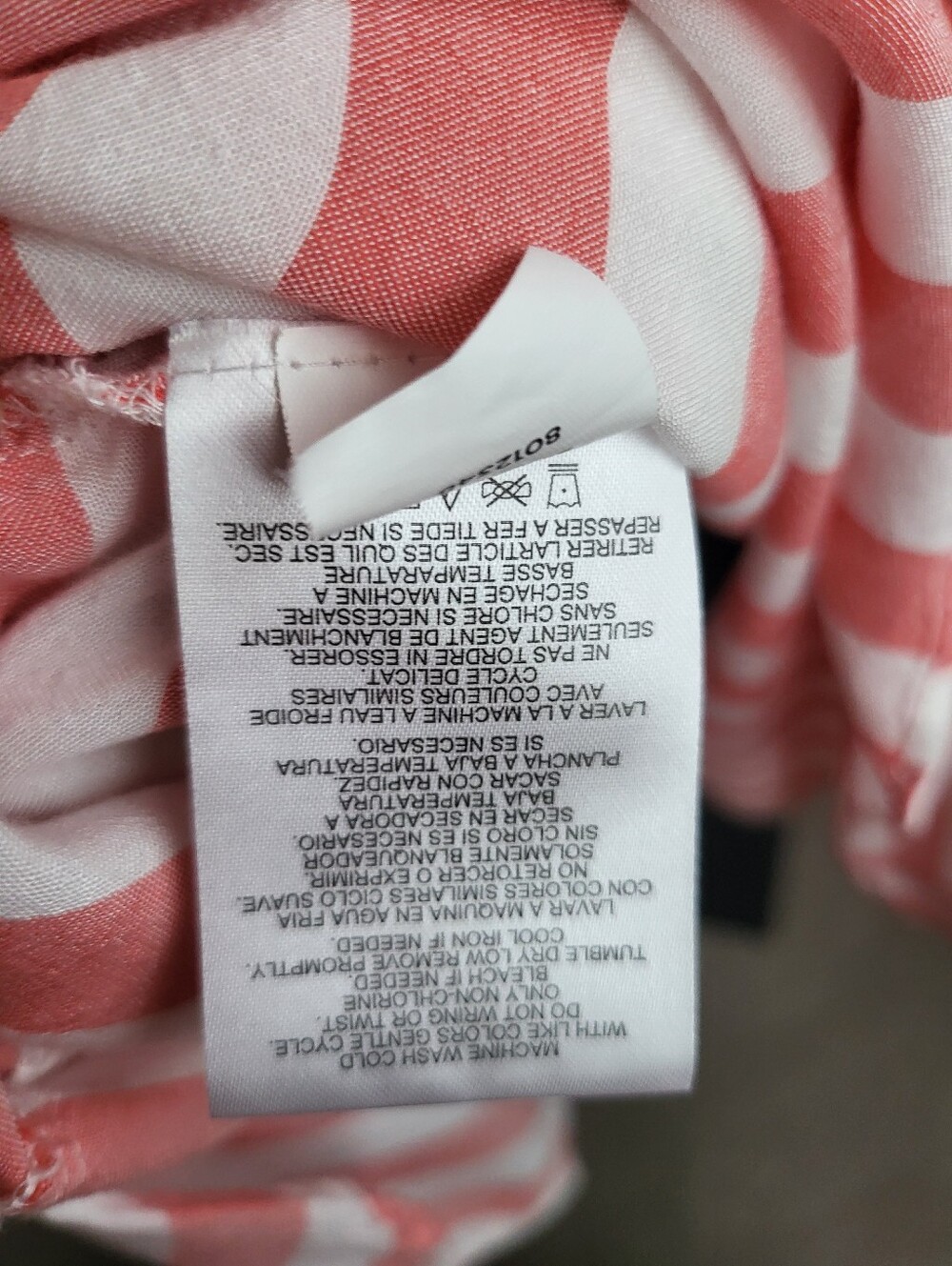 Jones New York 1X Coral Pink & White Striped Long Tunic – 100% Viscose - Picture 6 of 9
